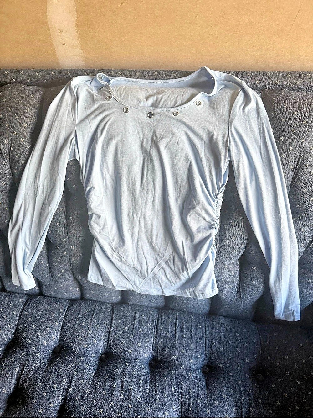 Long Sleeve Top in Baby Blue